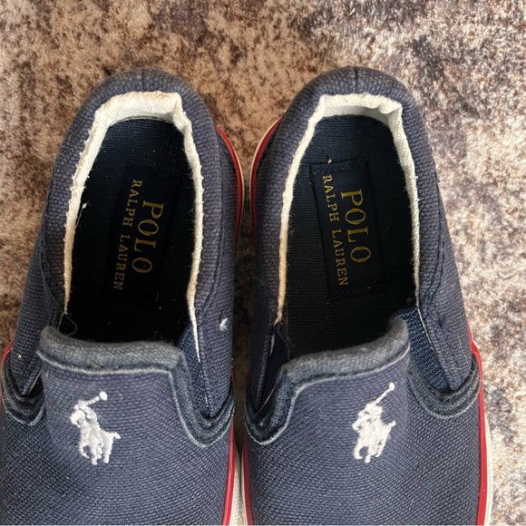 Polo Ralph Lauren Navy Slip-On Toddler Shoes Size 6 - Picture 3 of 6